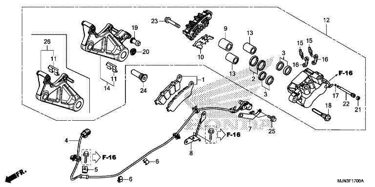 REAR BRAKE CALIPER