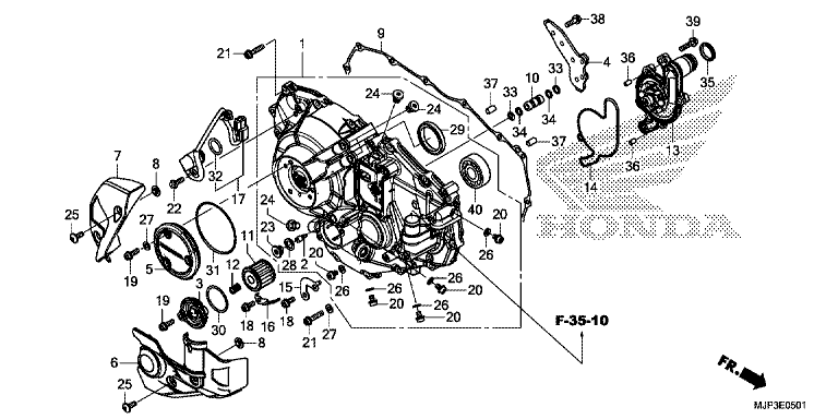 RIGHT CRANKCASE COVER (CRF1000D)