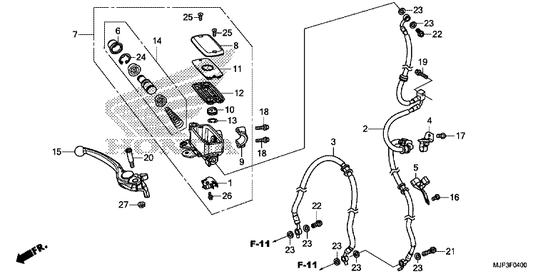 FR. BRAKE MASTER CYLINDER (CRF1000)