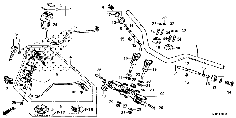 HANDLE BAR/TOP BRIDGE