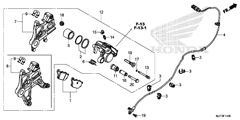 REAR BRAKE CALIPER
