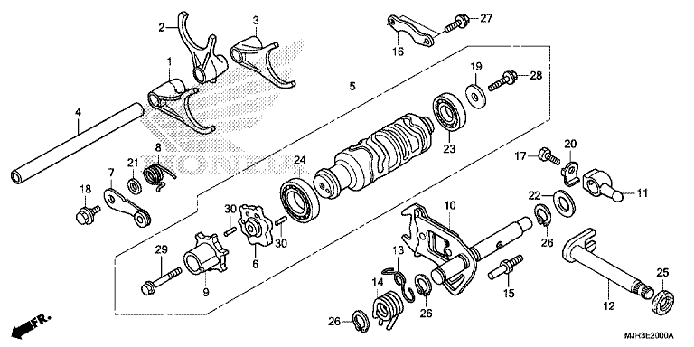 SHIFT DRUM/SHIFT FORK