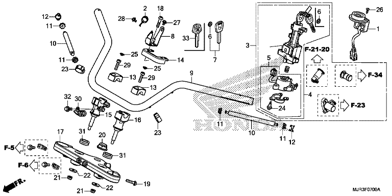 HANDLE BAR/TOP BRIDGE