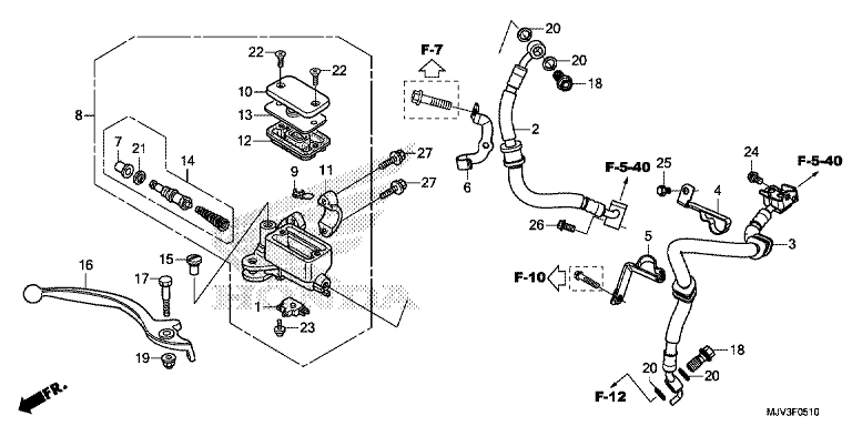 FRONT BRAKE MASTER CYLINDER (ABS)