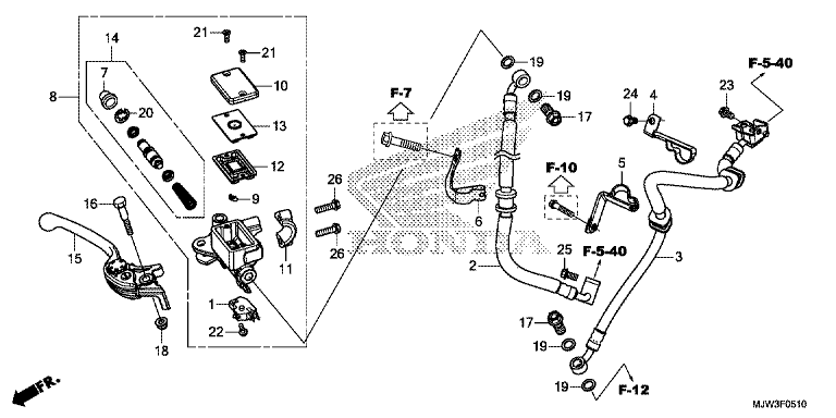 FRONT BRAKE MASTER CYLINDER (CB500XA/CB400XA)