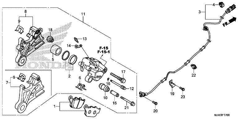 REAR BRAKE CALIPER