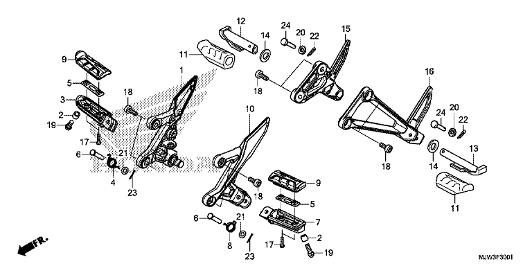 FOOTPEG/FOOTREST (CB500XH/CB500XAH/CB400XH/CB400XAH)