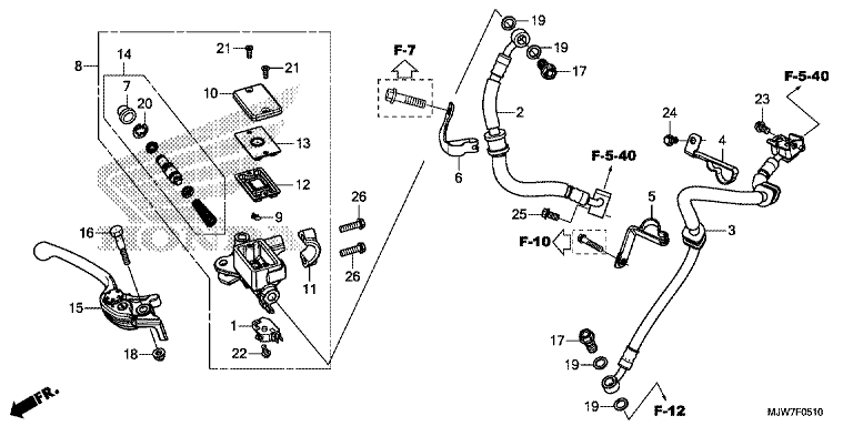 FRONT BRAKE MASTER CYLINDER (CB500FA)