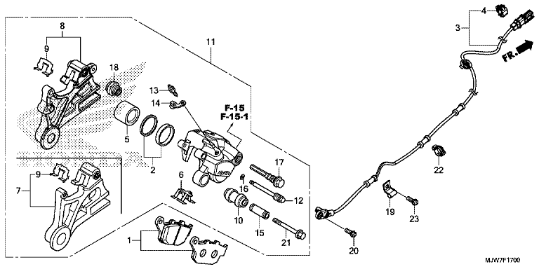 REAR BRAKE CALIPER