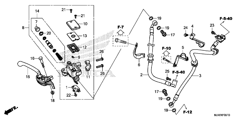 FRONT BRAKE MASTER CYLINDER (CB500XA/CB400XA)
