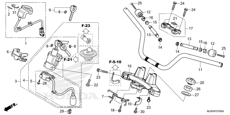 HANDLE BAR/TOP BRIDGE