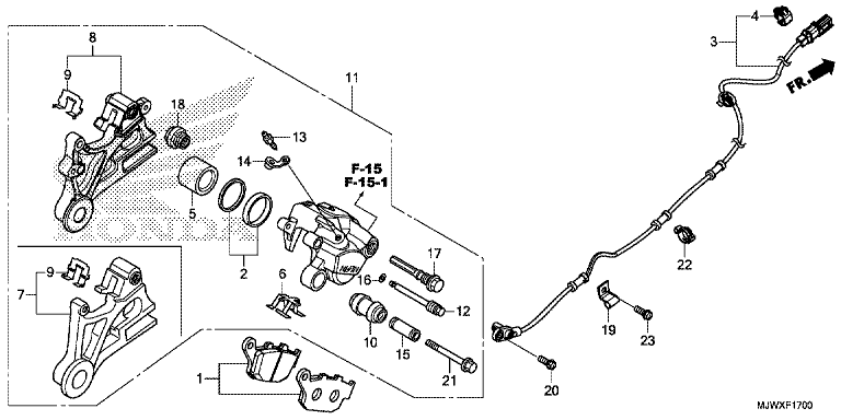 REAR BRAKE CALIPER
