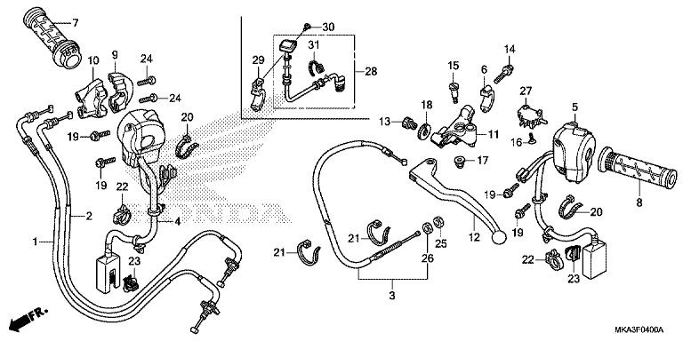 HANDLE LEVER/SWITCH/CABLE (NC750X/XA)