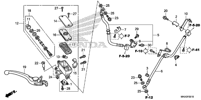 FRONT BRAKE MASTER CYLINDER (NC750XA/XD)
