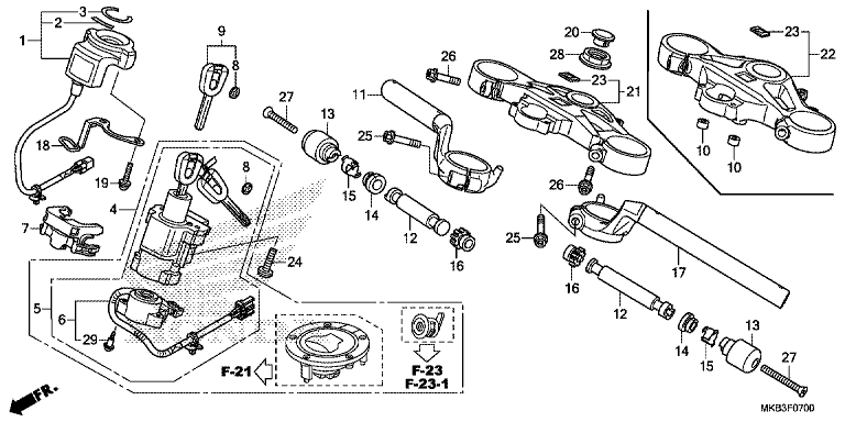 HANDLE BAR/TOP BRIDGE