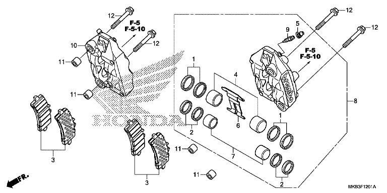 FRONT BRAKE CALIPER (CBR1000S/SA)