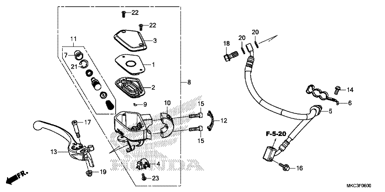 FRONT BRAKE MASTER CYLINDER