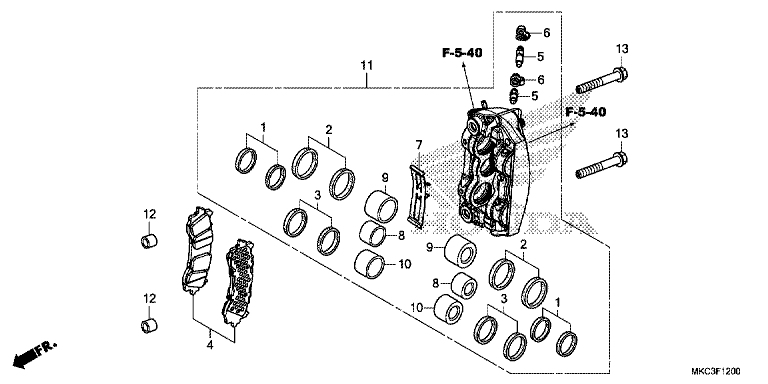 RIGHT FRONT BRAKE CALIPER
