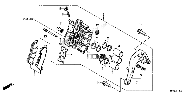 REAR BRAKE CALIPER