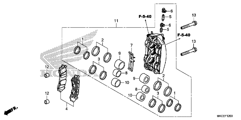 RIGHT FRONT BRAKE CALIPER