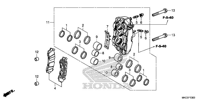 LEFT FRONT BRAKE CALIPER