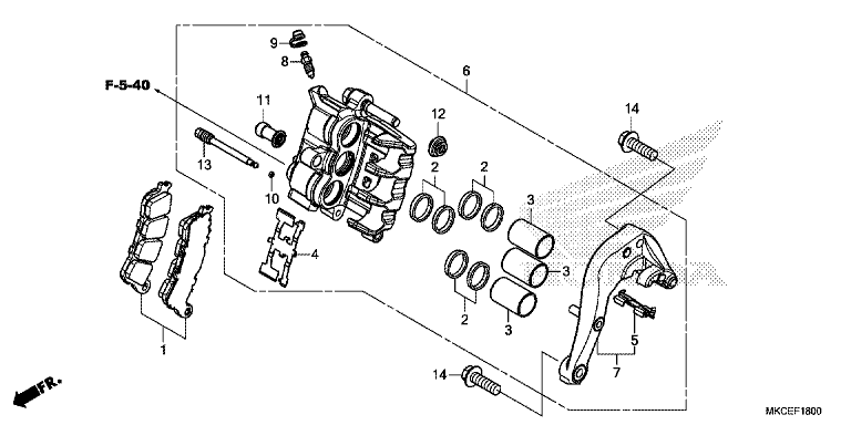 REAR BRAKE CALIPER