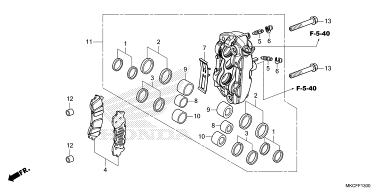 LEFT FRONT BRAKE CALIPER