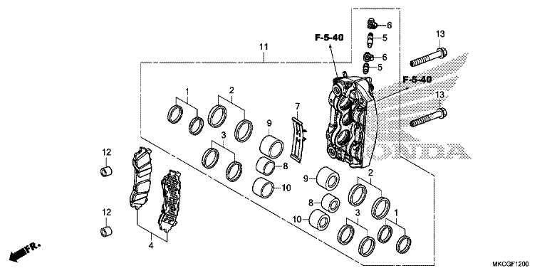 RIGHT FRONT BRAKE CALIPER