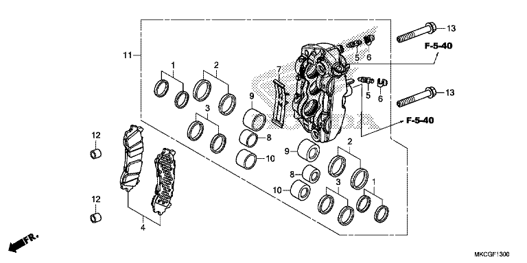 LEFT FRONT BRAKE CALIPER
