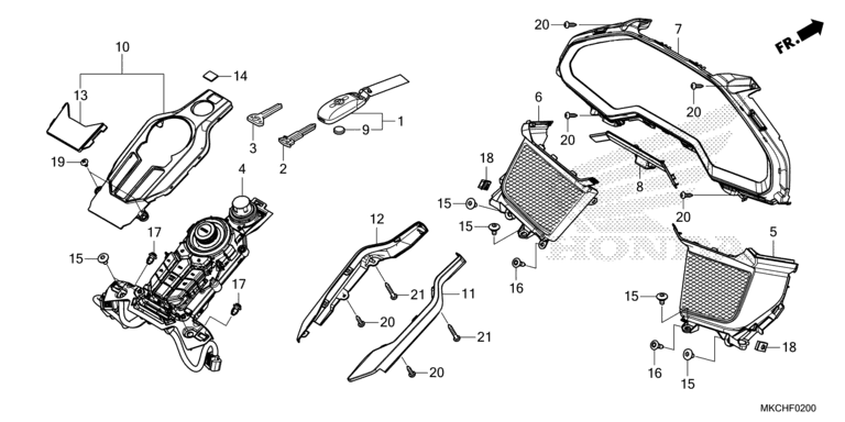 GAUGE PANEL/SWITCH PANEL/FOB KEY