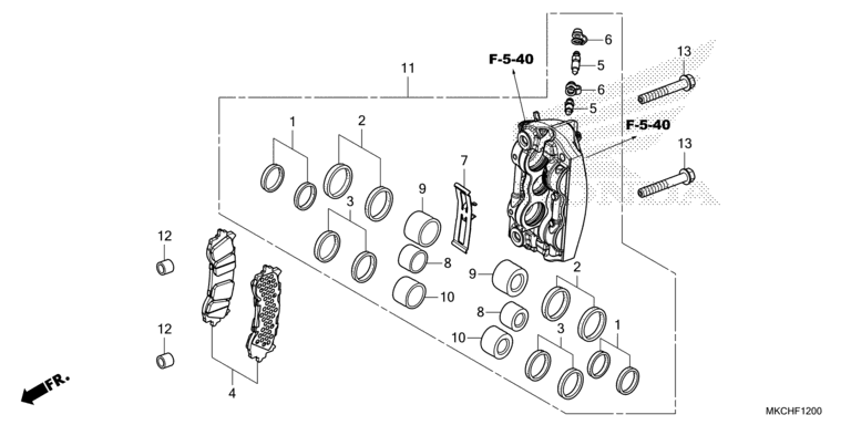 RIGHT FRONT BRAKE CALIPER