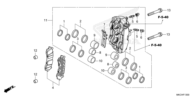 LEFT FRONT BRAKE CALIPER