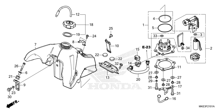 FUEL TANK (CRF450RX)