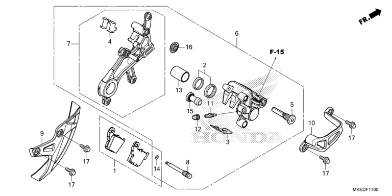 REAR BRAKE CALIPER