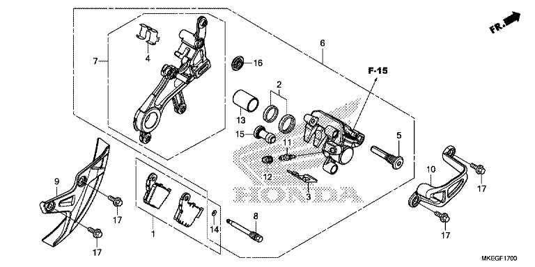 REAR BRAKE CALIPER