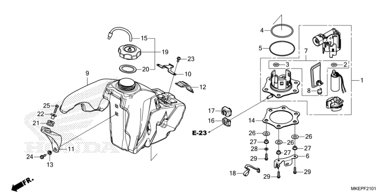 FUEL TANK (CRF450RX)