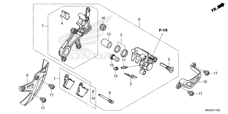 REAR BRAKE CALIPER