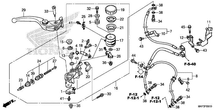 FRONT BRAKE MASTER CYLINDER (CBR1000RA/S1/S2)