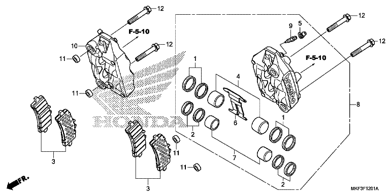 FRONT BRAKE CALIPER (CBR1000S1/S2)