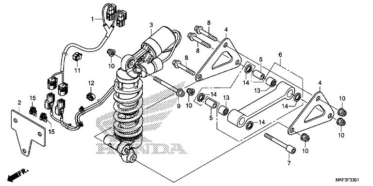 REAR SUSPENSION (CBR1000S1/S2)