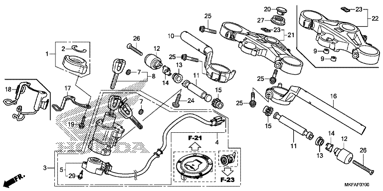 HANDLE BAR/TOP BRIDGE