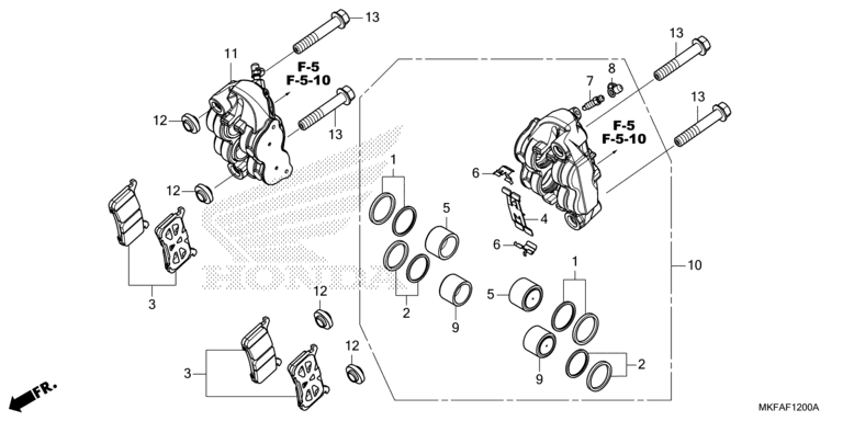 FRONT BRAKE CALIPER (CBR1000RR/RA)