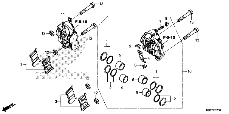 FRONT BRAKE CALIPER (CBR1000RA)