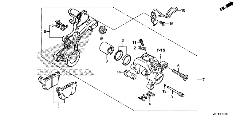 REAR BRAKE CALIPER
