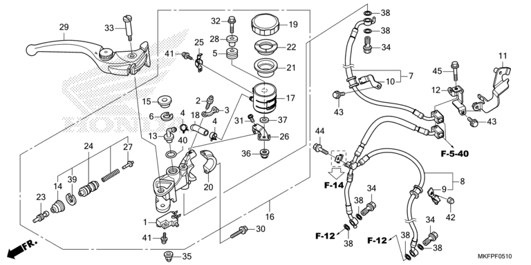 FRONT BRAKE MASTER CYLINDER (CBR1000RA)