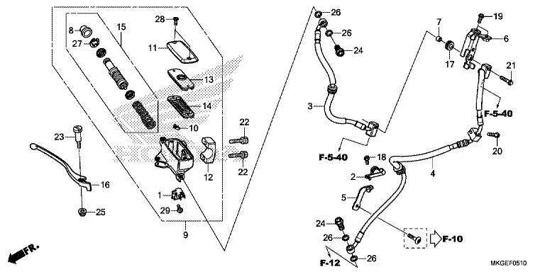 FRONT BRAKE MASTER CYLINDER