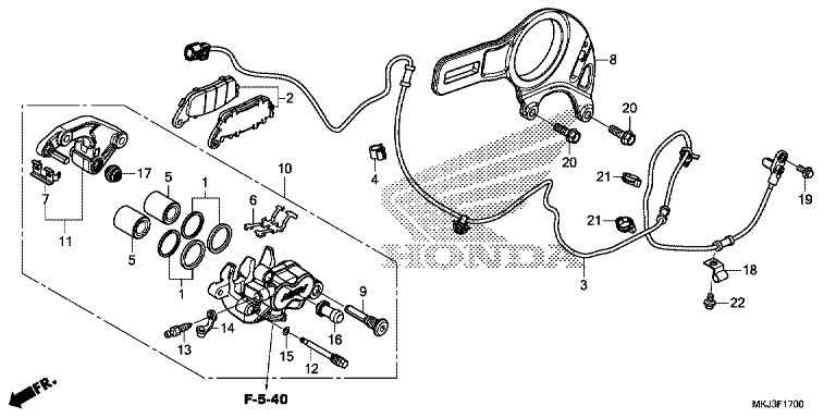 REAR BRAKE CALIPER