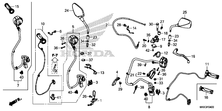 HANDLE LEVER/SWITCH/CABLE (CRF1000A/A2/AL/AL2)