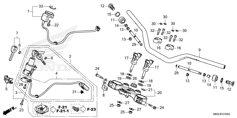 HANDLE BAR/TOP BRIDGE