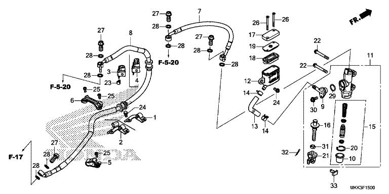 REAR BRAKE MASTER CYLINDER